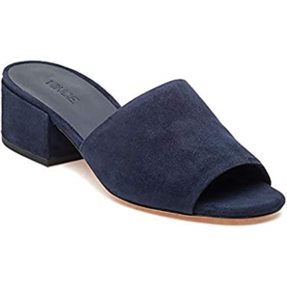 Vince Shoes - Vince Rachelle Blue Suede Slides